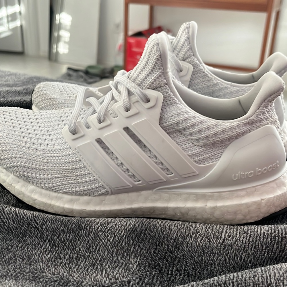 White adidas ultra boost Running Shoes